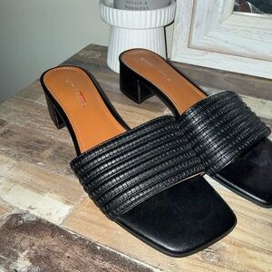 Marc Fisher Black Textured sandals